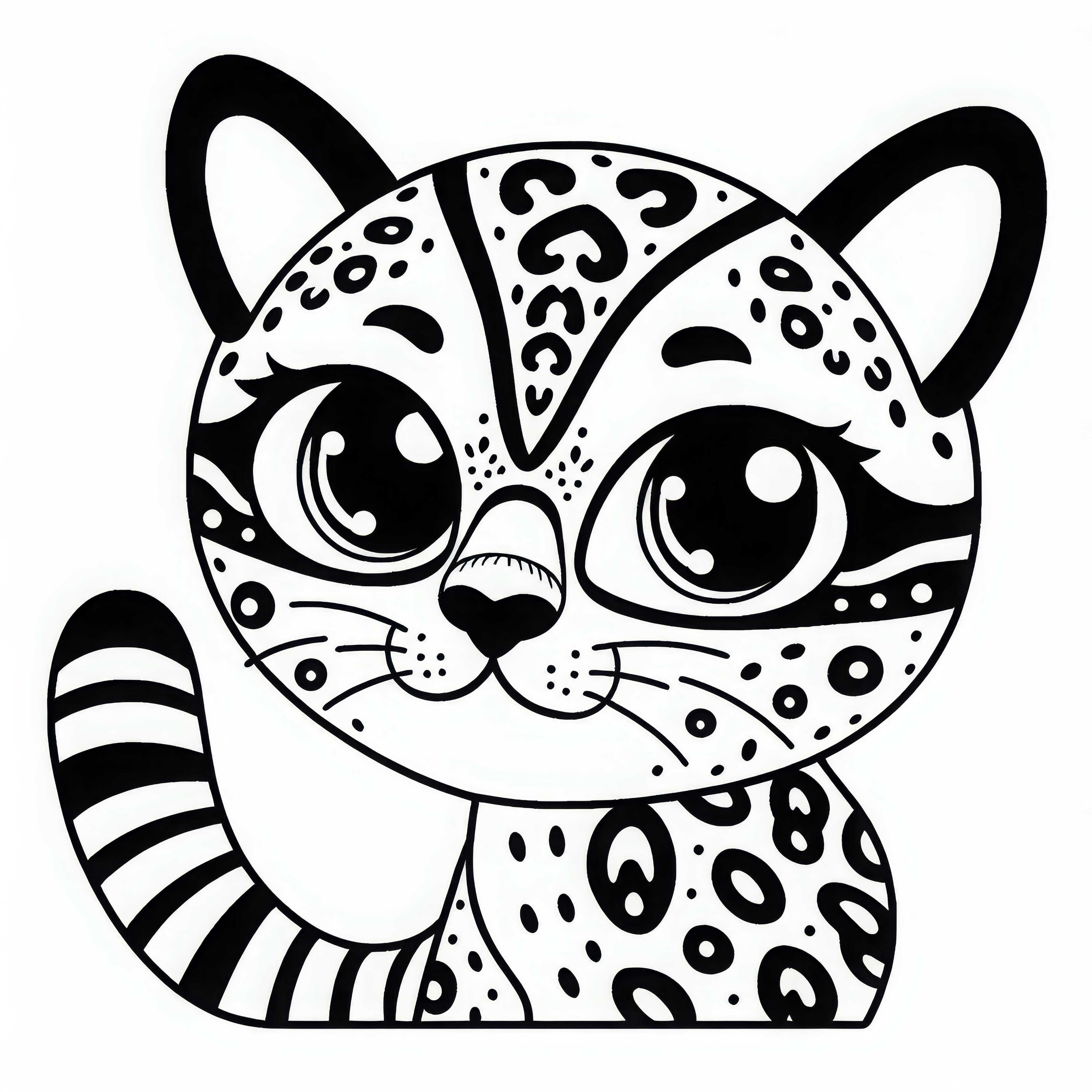 Ozelot omalovánka jednoduchá zdarma Ocelot omalovánka jednoduchá zdarma