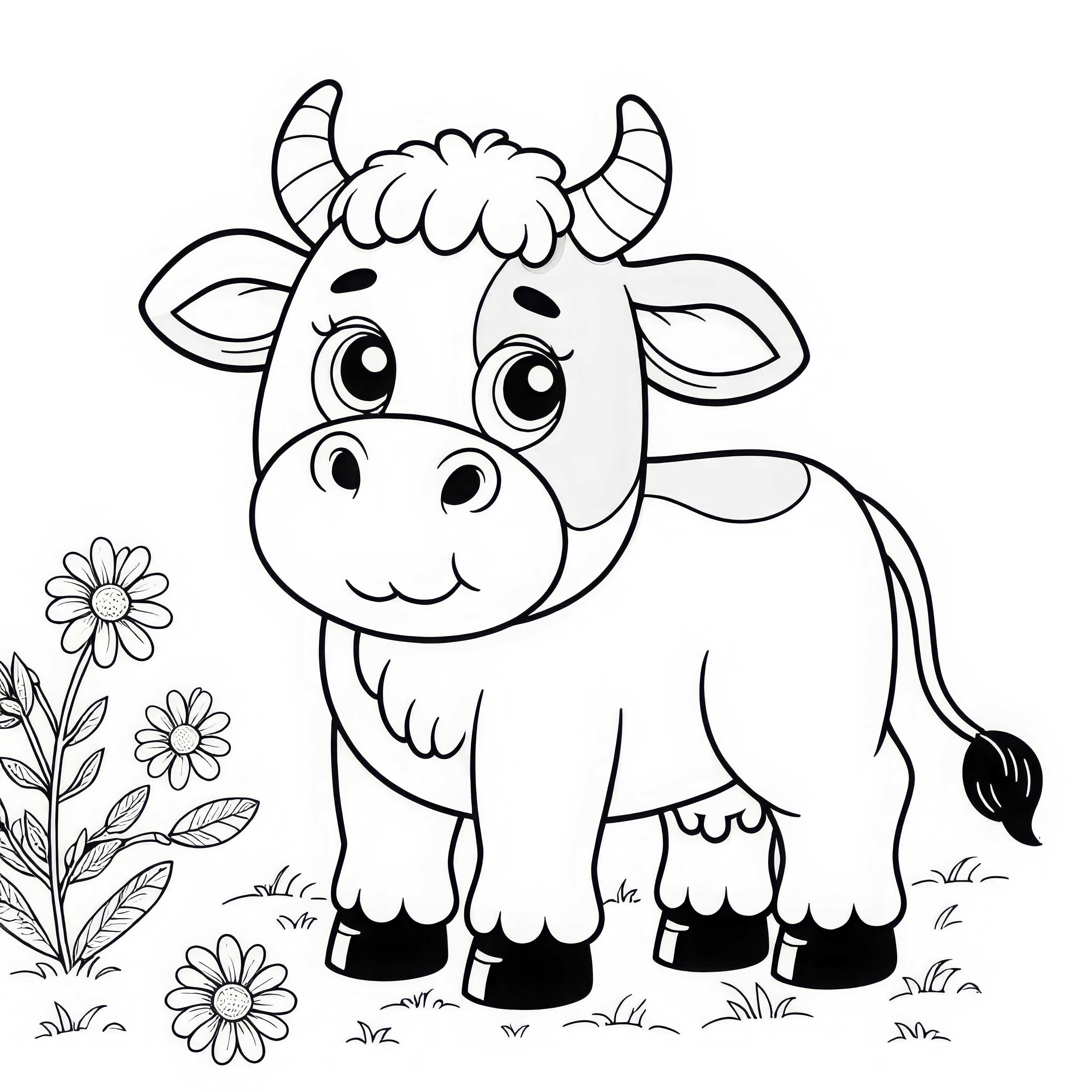 Býk omalovánka jednoduchá k bezplatnému stažení a online vybarvení Býček omalovánka jednoduše zdarma ke stažení a online vybarvování