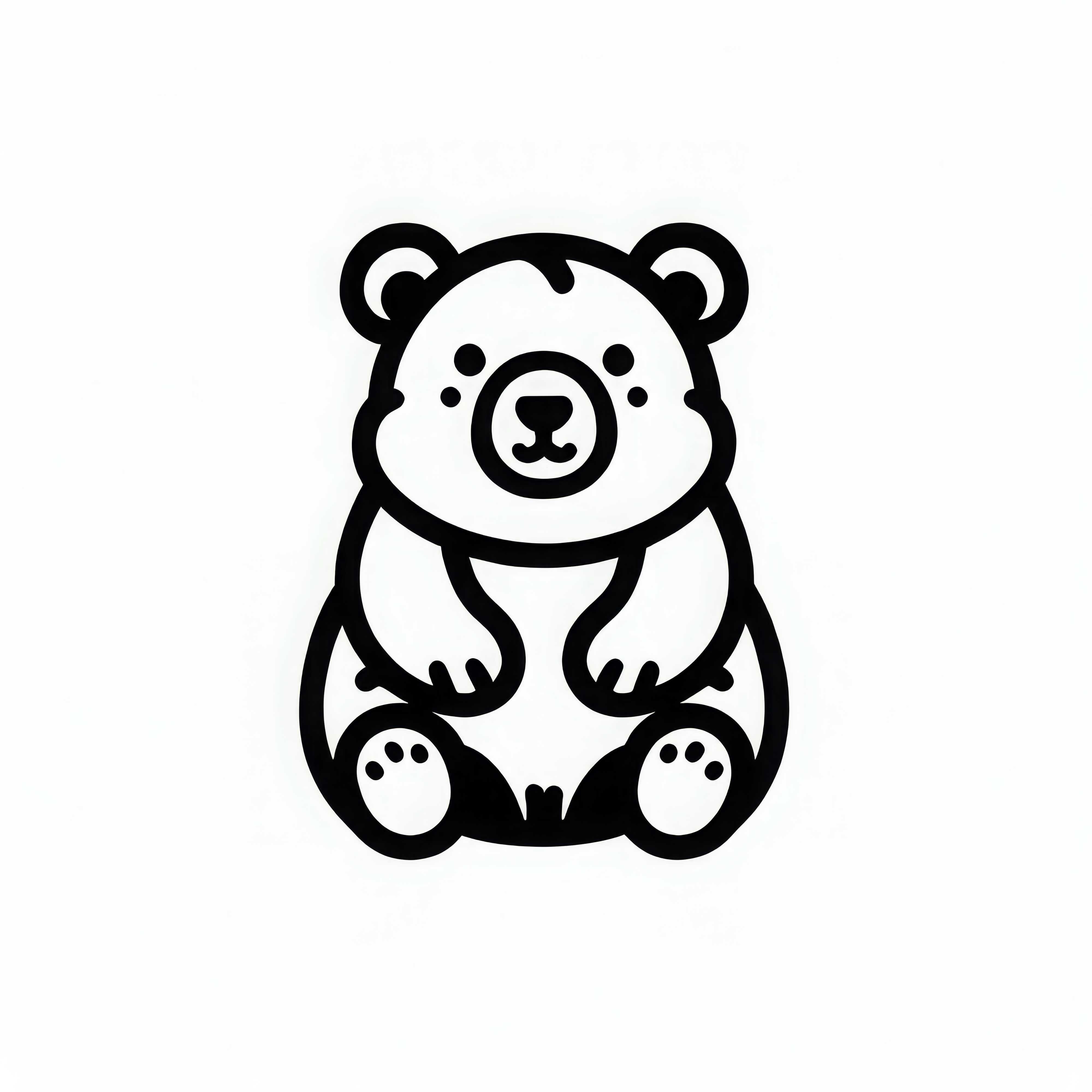 Free coloring template of a spectacled bear - Simply download and color Free coloring page of a spectacled bear - Simply download and color