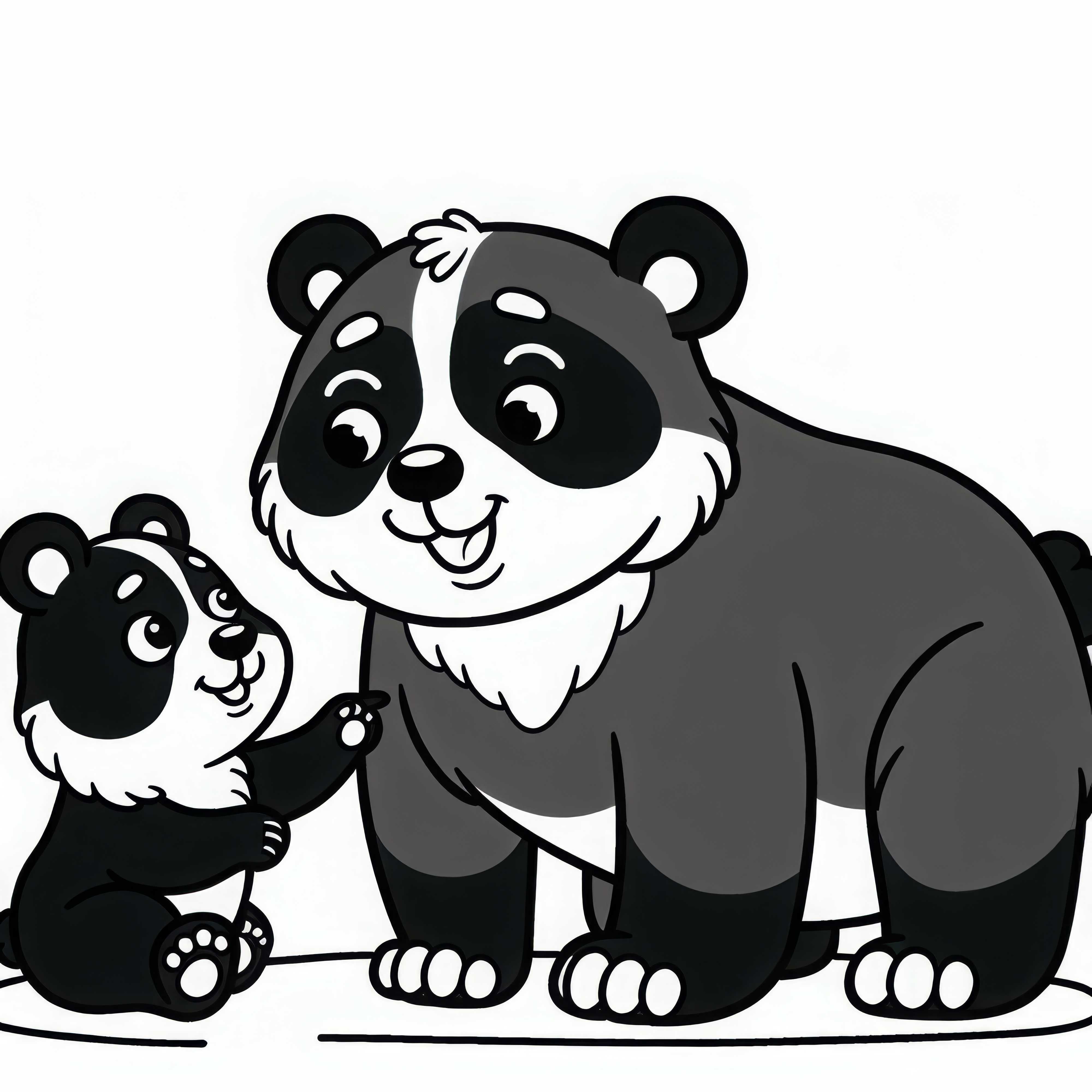 안경곰엄마가 아들과 사랑스럽게 놀고 있는 - 무료 coloring 페이?