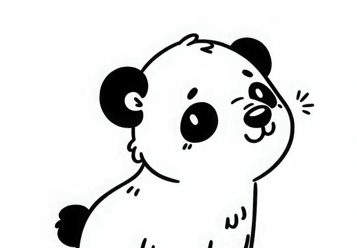 Kifestő kép egy szemüveges medvéről – Ingyenes és egyszerű kifestés