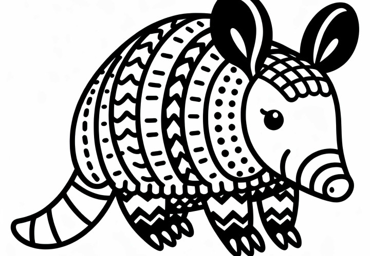 Malovací šablona pro pásovce zdarma