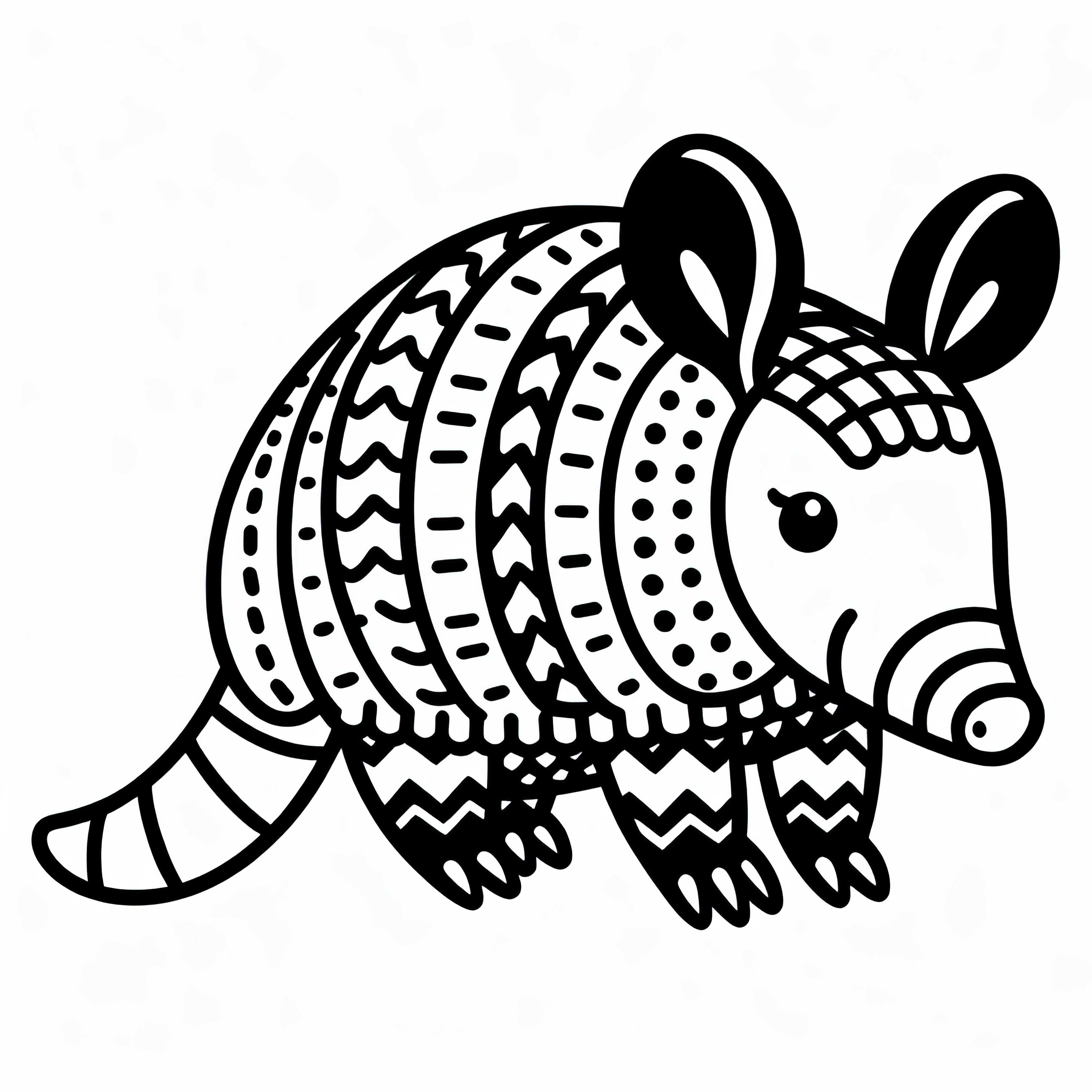 Armadillo Coloring Page Simple Free Armadillo Coloring Page Easy Free
