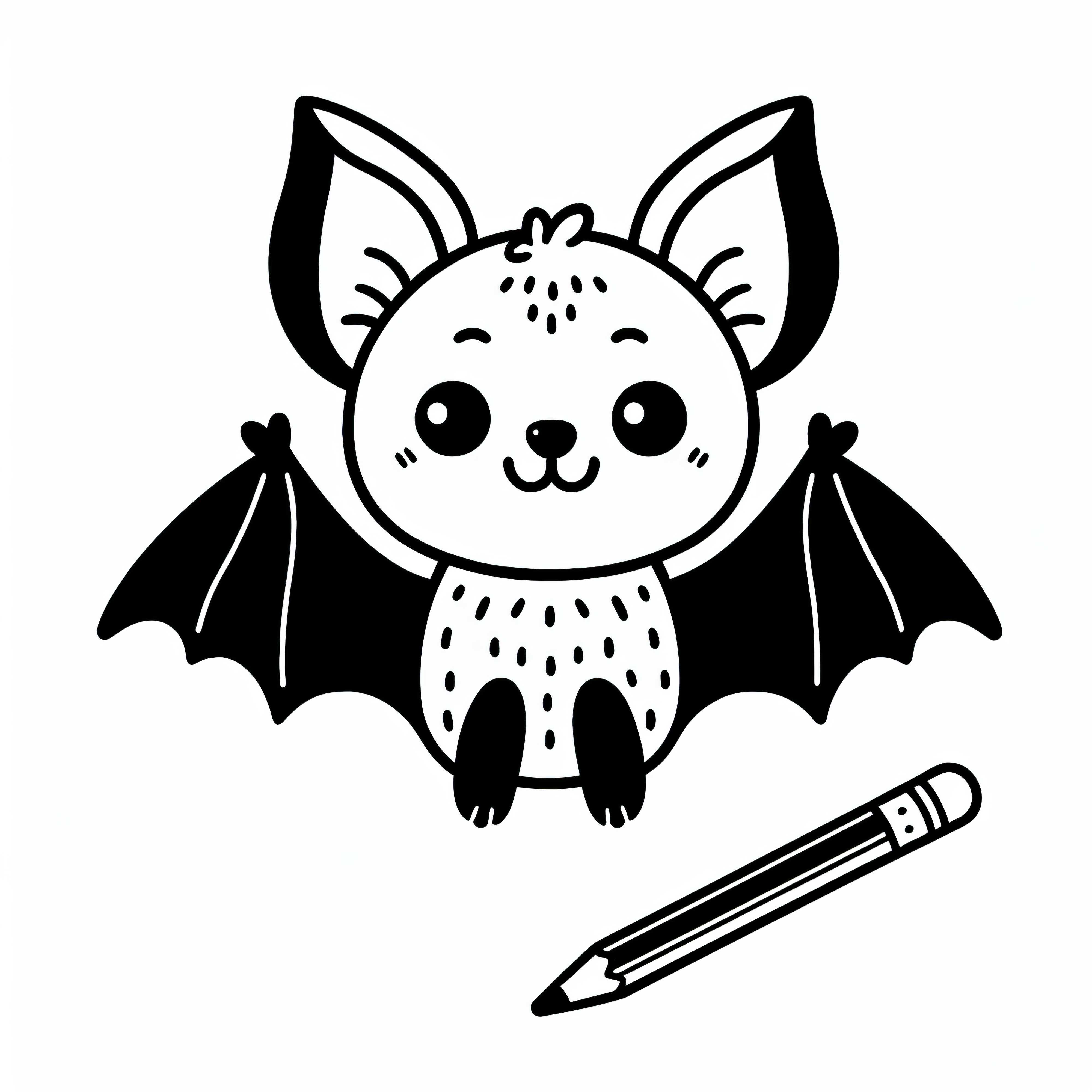 Fledermaus Malvorlage zum Herunterladen (Gratis)