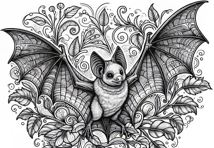 Раскраска для летучей мыши: с детализированными рисунками и бесплатно
