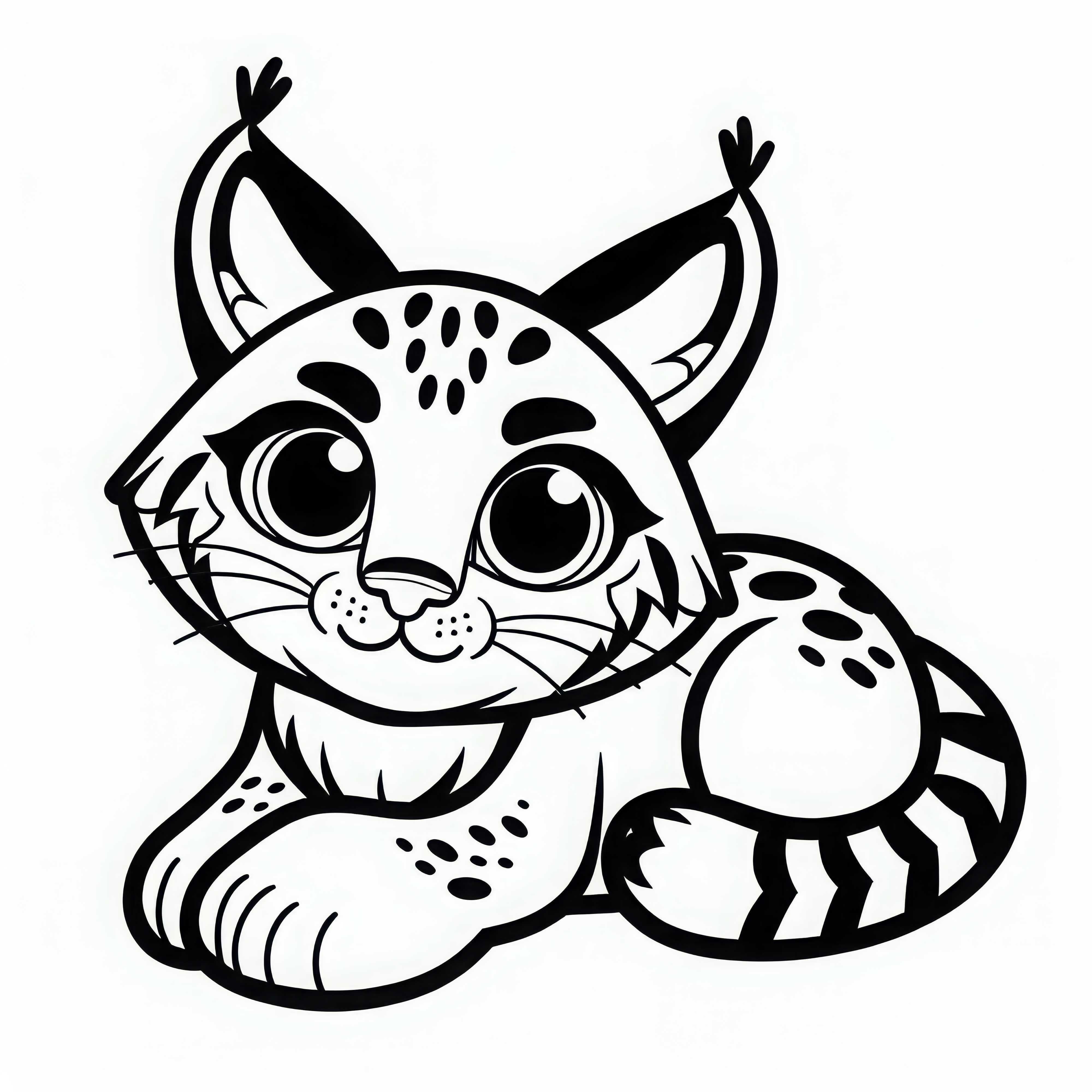 Lynx Coloring Page Simple Free Lynx Coloring Page Simple Free
