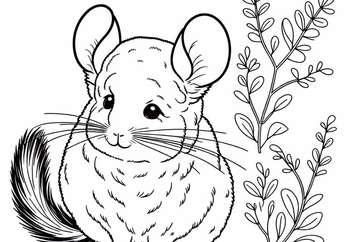 Free Chinchilla coloring page download