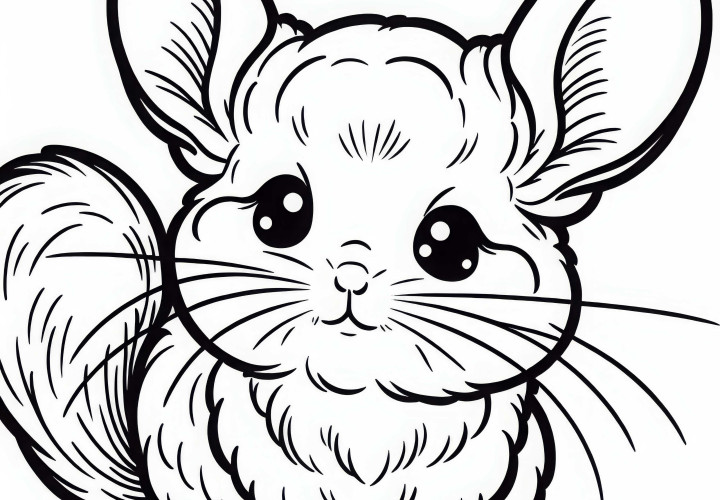 Chinchilla Coloring Page Free