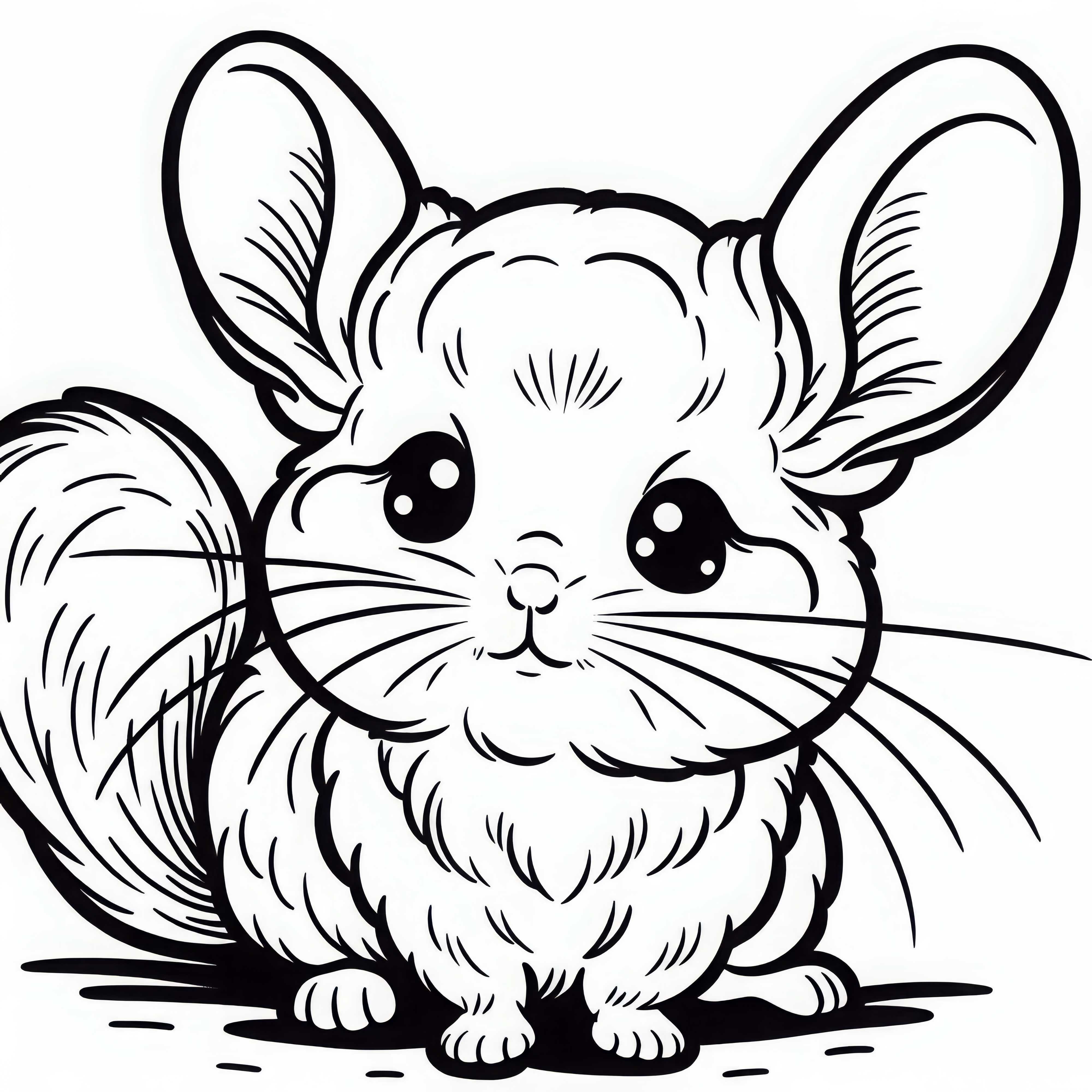 Chinchilla omalovánka zdarma