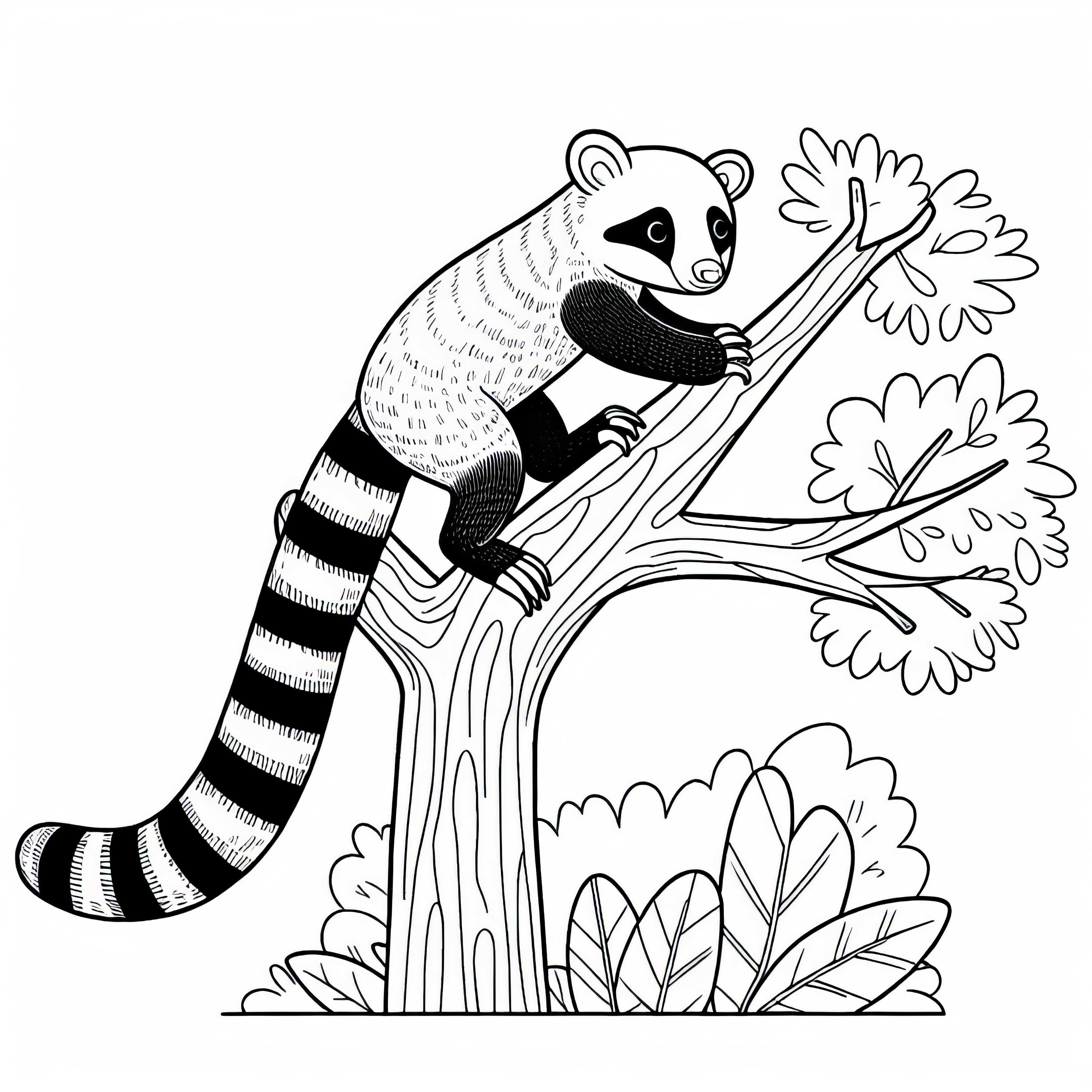 Nasíč klesá šikovně na strom - zdarma omalovánka