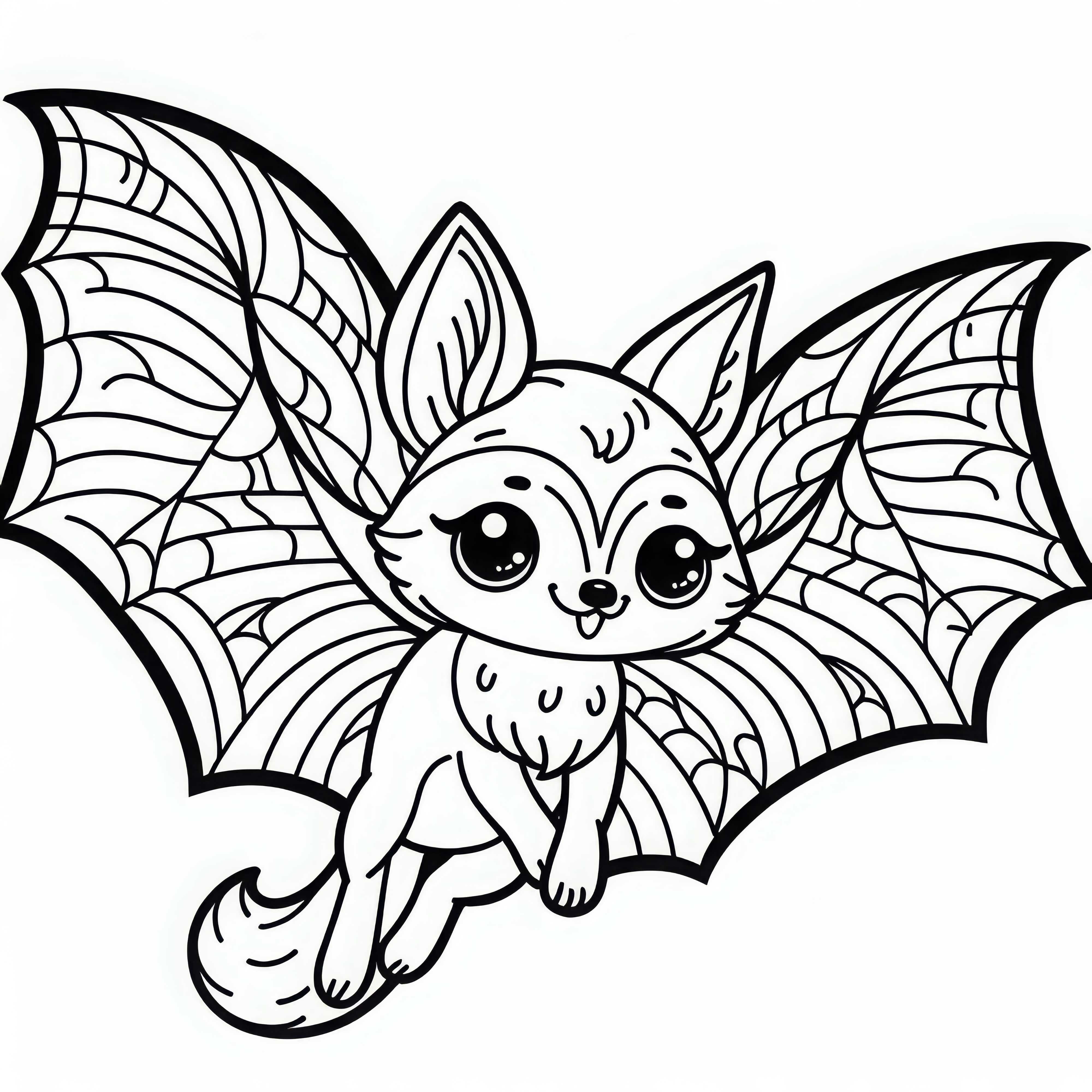 Free Easy Coloring Page Bat