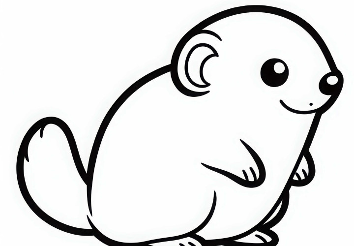 Лемінг Розмальовка Проста Безкоштовно