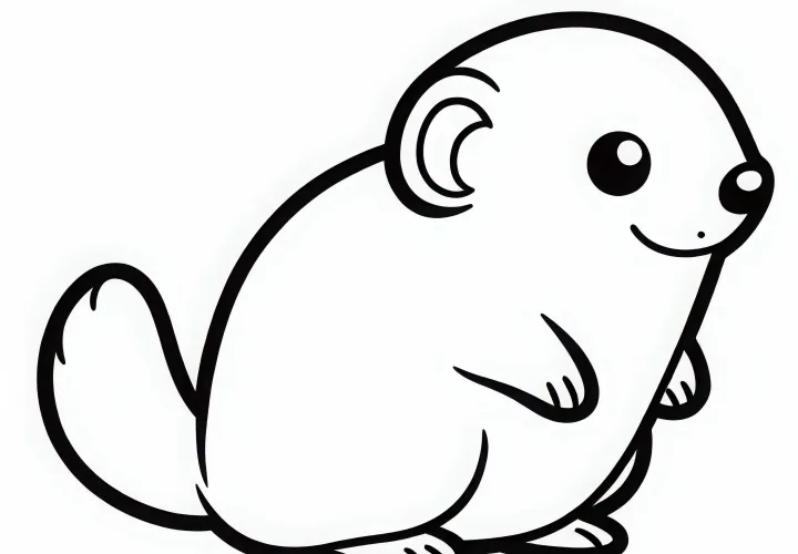 Лемминг Раскраска Простой Бесплатно