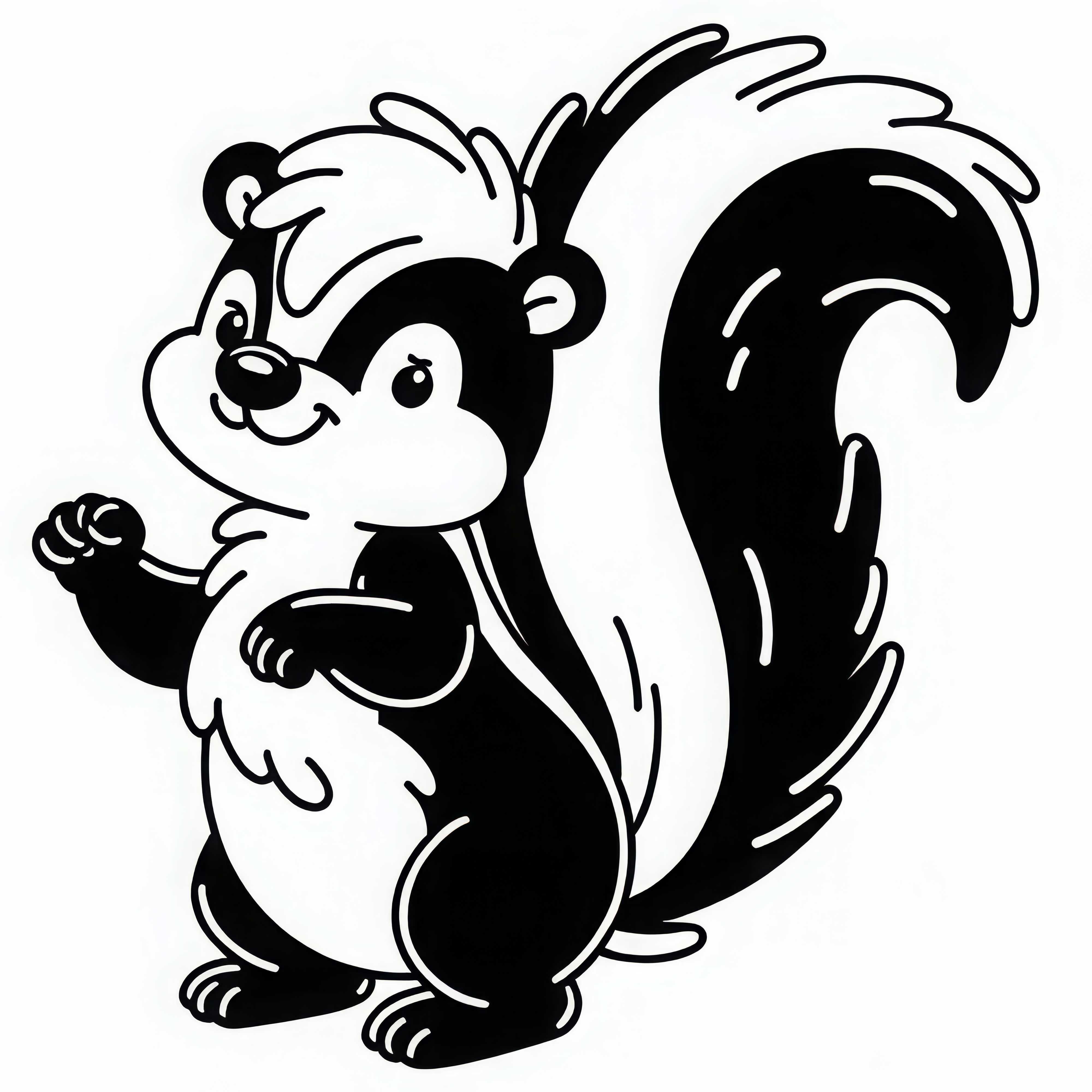Skunk Coloring Page: Simple and Free