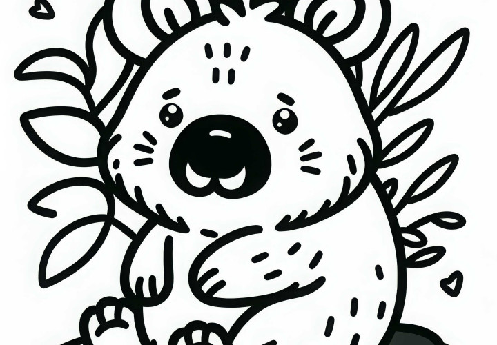 Wombat Coloring Page Easy Free Download Wombat Coloring Page Easy Free Download