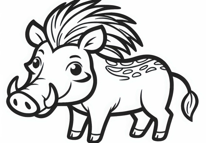 Warzenschwein Ausmalbild Einfach Kostenlos Warzenschwein Ausmalbild Einfach Kostenlos