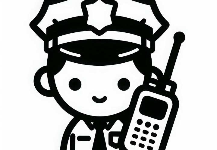 Funkgerät von Polizisten als Malvorlage – Einfach und Kostenlos Funkgerät von Polizisten als Malvorlage – Einfach und Kostenlos