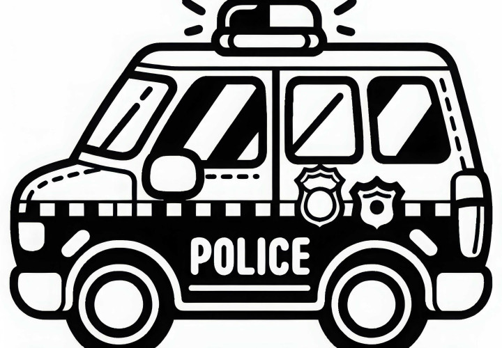 Polizei-Dienstwagen Ausmalbild Einfach Kostenlos Polizei-Dienstwagen Ausmalbild Einfach Kostenlos