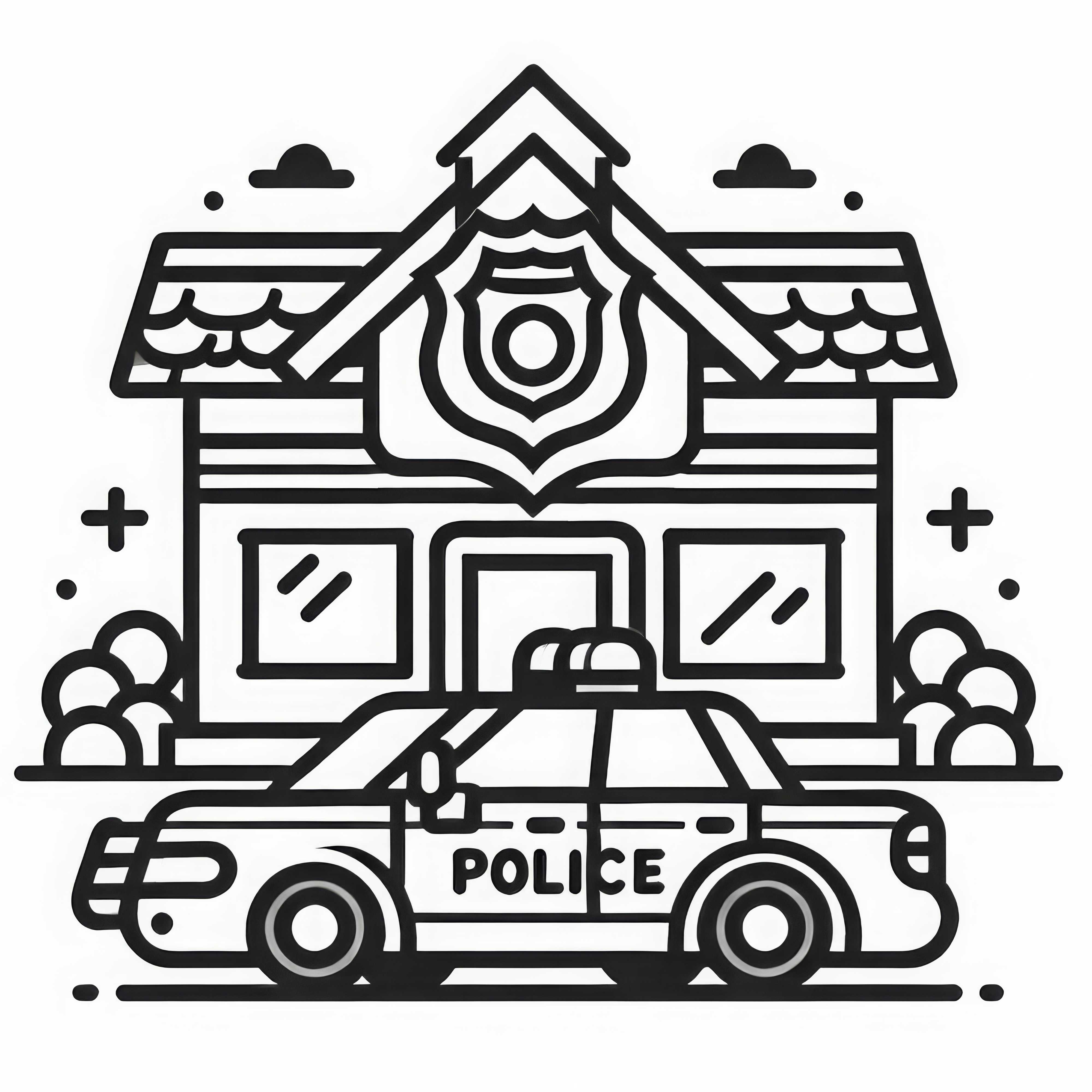 Polizei Dienststelle Ausmalbild – Kostenloses Ausmalvergnügen