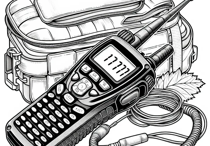 警察の無線機の塗り絵 - 詳細満載で無料