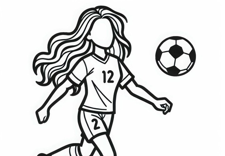 Fußballspielerin Ausmalbild Einfach Gratis Fußballspielerin Ausmalbild Einfach Gratis