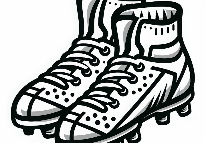 Fußballschuhe mit Stollen – Malvorlage einfach kostenlos Fußballschuhe mit Stollen – Malvorlage einfach kostenlos