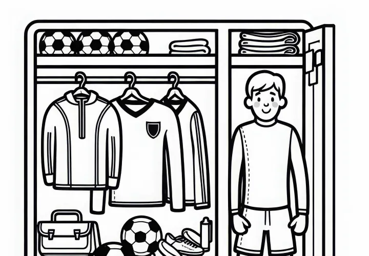 Umkleidekabine von Fußballern Malvorlage Einfach Kostenlos