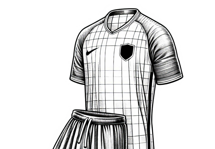 Futbol forması ve şort boyama sayfası - Detaylı ve Ücretsiz Futbol forması ve şort boyama sayfası - Detaylı ve Ücretsiz