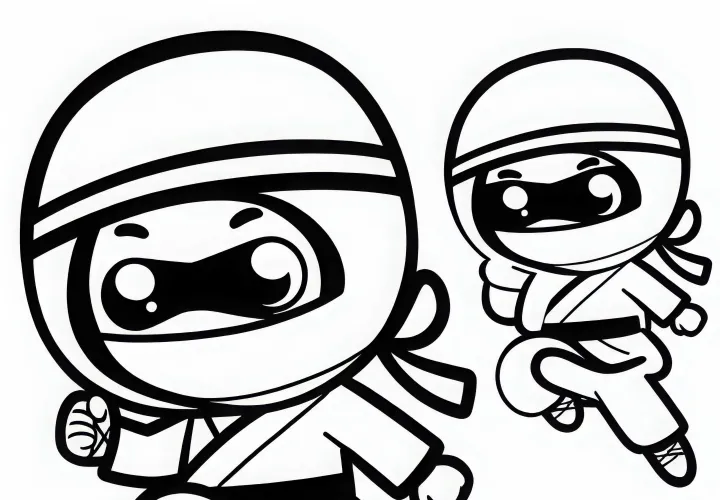 Ninja-Malvorlage Einfach Gratis