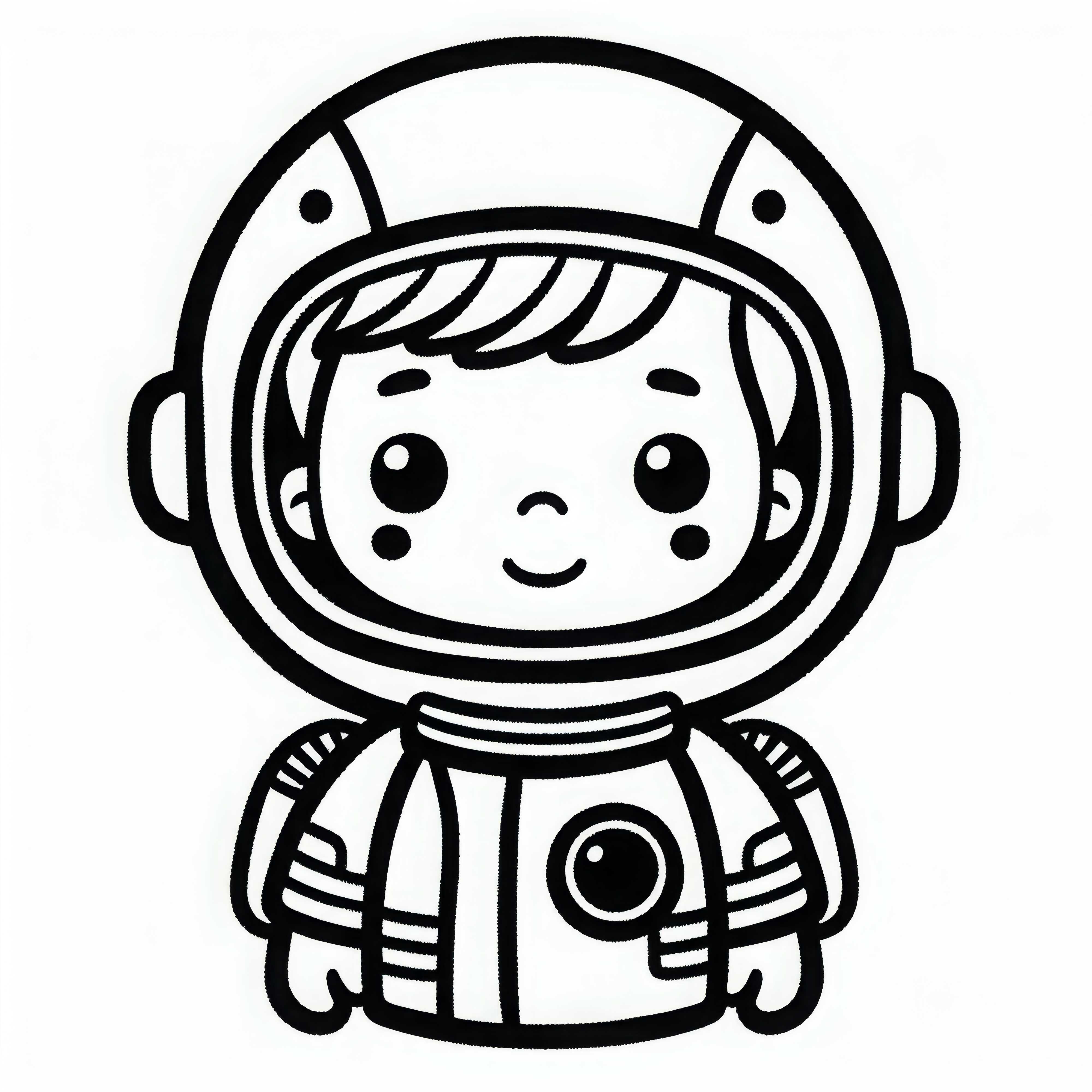 Dětská astronaut malovací šablona zdarma jednoduchá Dětská astronaut malba k vytištění zdarma