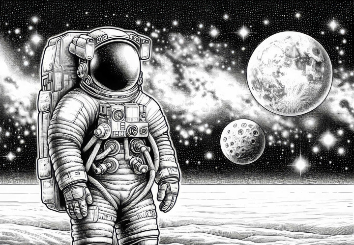 Malba astronauta – Podrobná a zdarma Malba astronauta – Detailní a zdarma