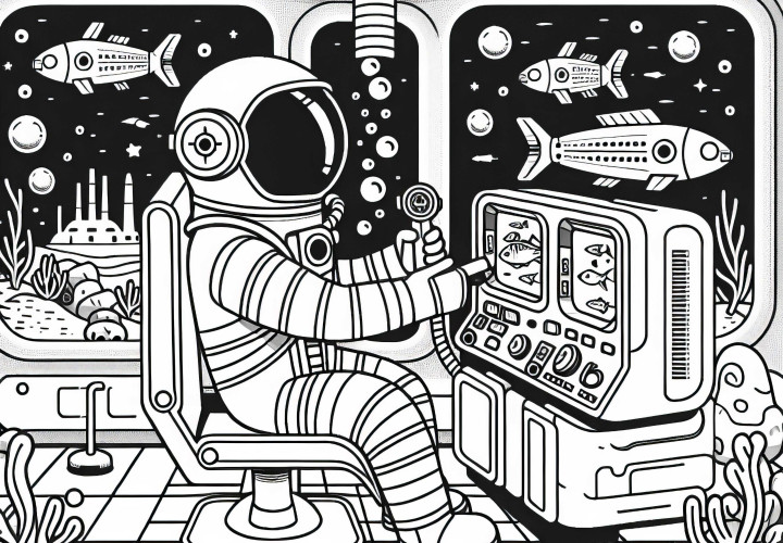 Astronautský trénink v simulátoru jako omalovánka – Zdarma a jednoduše Astronautský trénink v simulátoru jako omalovánka – Zdarma a snadno