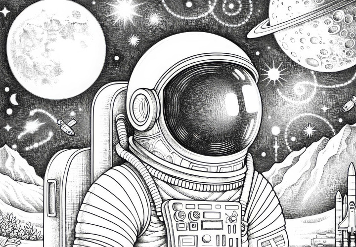Astronaut Ausmalbild Detailreich Kostenlos Astronaut Ausmalbild Detailreich Kostenlos