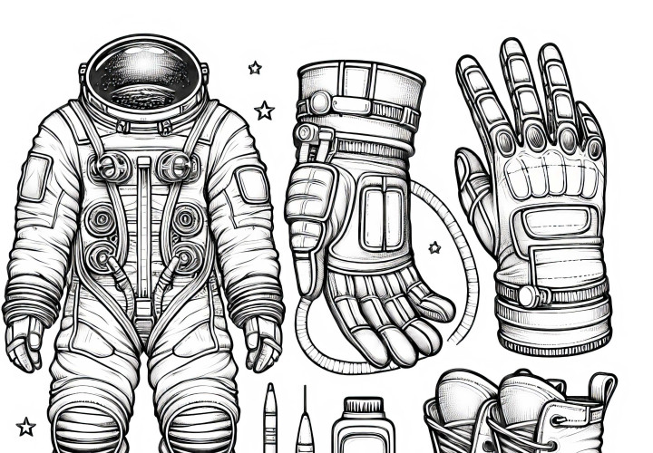 Astronautenhandschuhe und Astronautenstiefel Ausmalbild für Kinder – Detailreich und Kostenlos Astronautenhandschuhe und Astronautenstiefel Ausmalbild für Kinder – Detailreich und Kostenlos