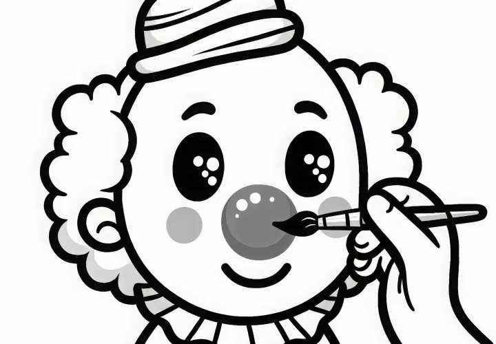 Clown Ausmalbild Einfach Gratis