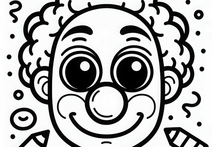 Clown Portrait Malvorlage Einfach Gratis Clown Portrait Malvorlage Einfach Gratis