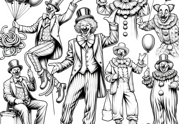Clowns Malvorlage Detailreich Kostenlos Clowns Malvorlage Detailreich Kostenlos