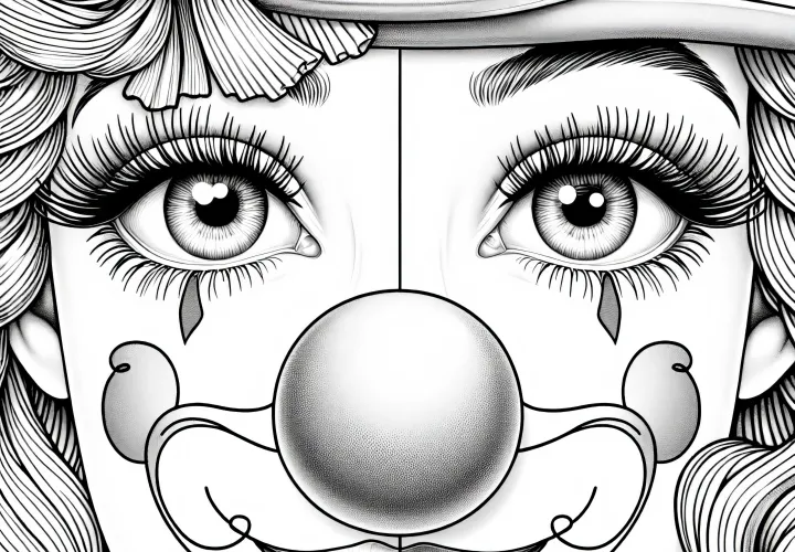 Clown Ausmalbild – Detailreich und Gratis