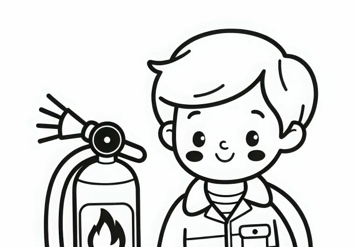 消火器 塗り絵 簡単 無料 ダウンロード