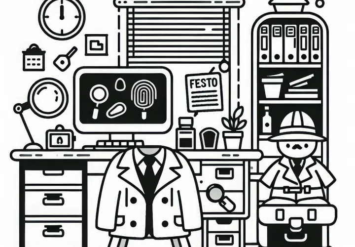 Detektivbüro Malvorlage Einfach Kostenlos