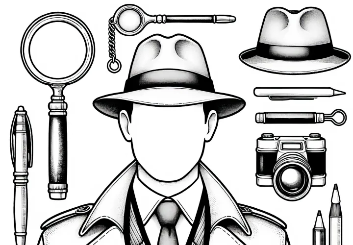 Detektiv Malvorlage Kostenlos
