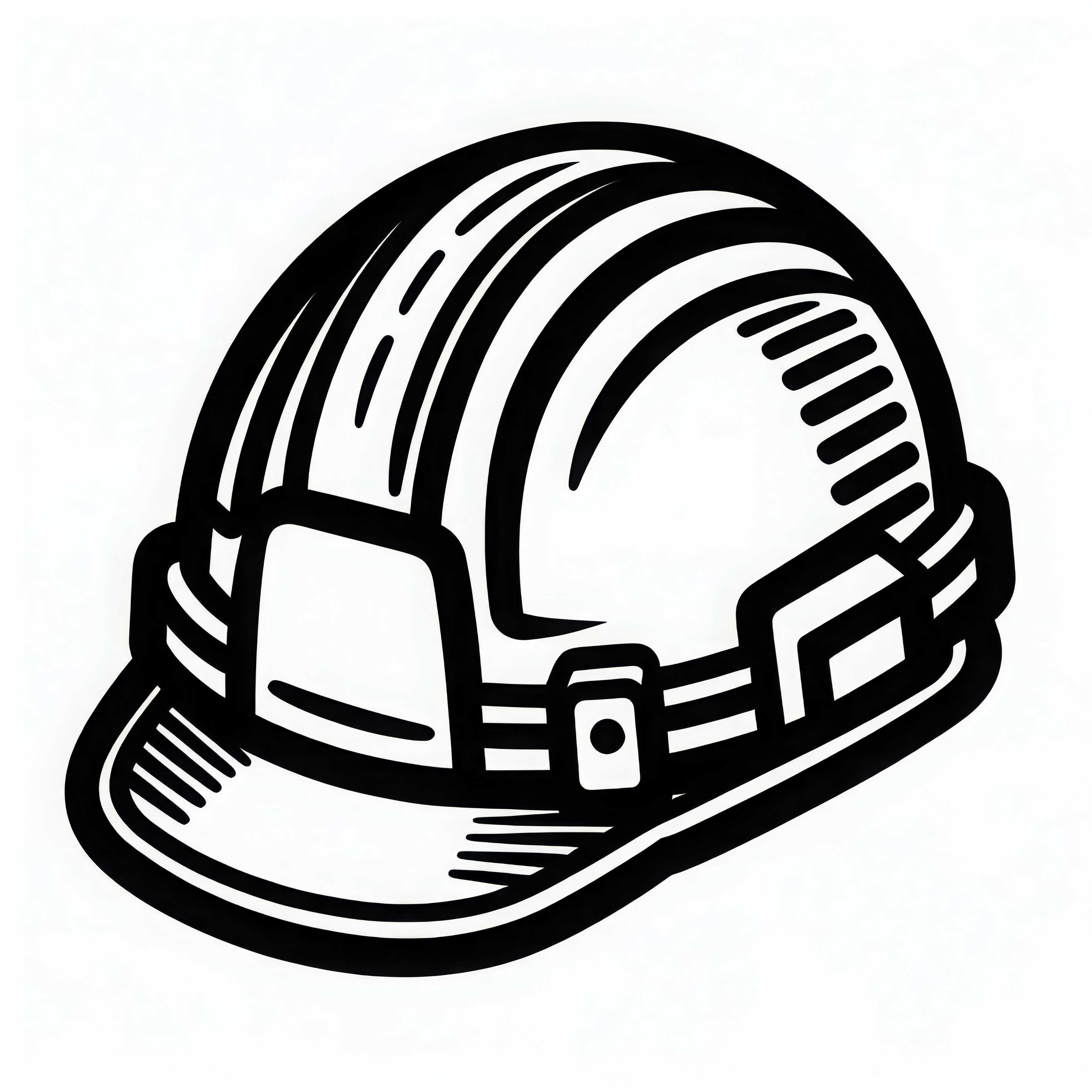 Construction helmet of a construction worker as a coloring page – Simple and Free