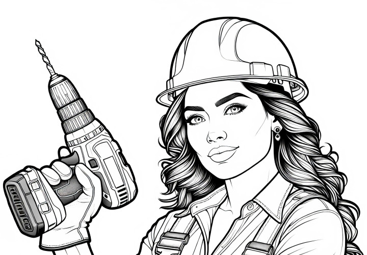 Construction Worker Coloring Page – Free Detailed Template Construction Worker Coloring Page – Free Detailed Template