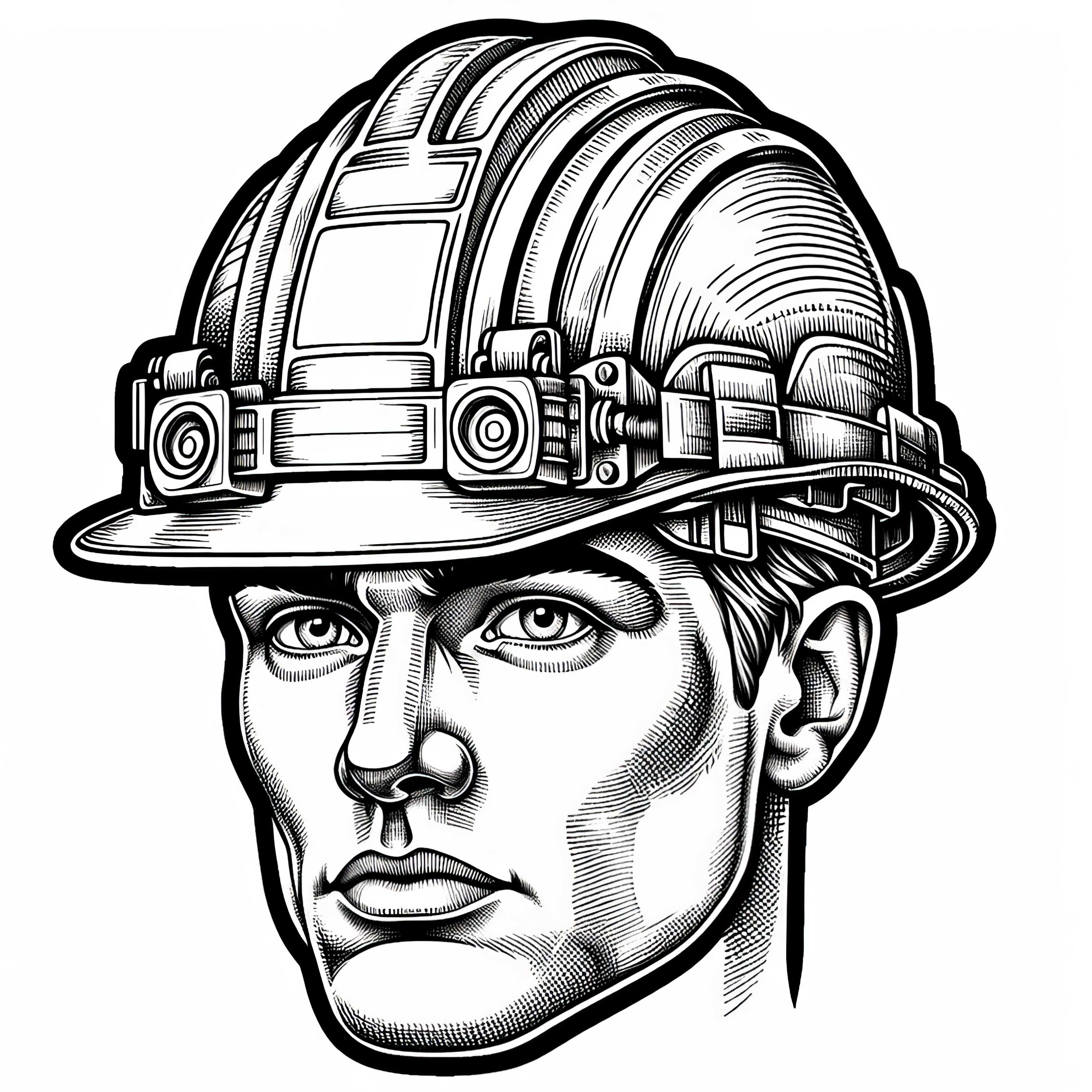 Construction helmet of a construction worker - detailed and free coloring page