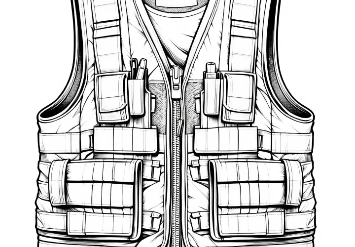 Sicherheitsweste für Bauarbeiter Malvorlage - Detailreich und gratis