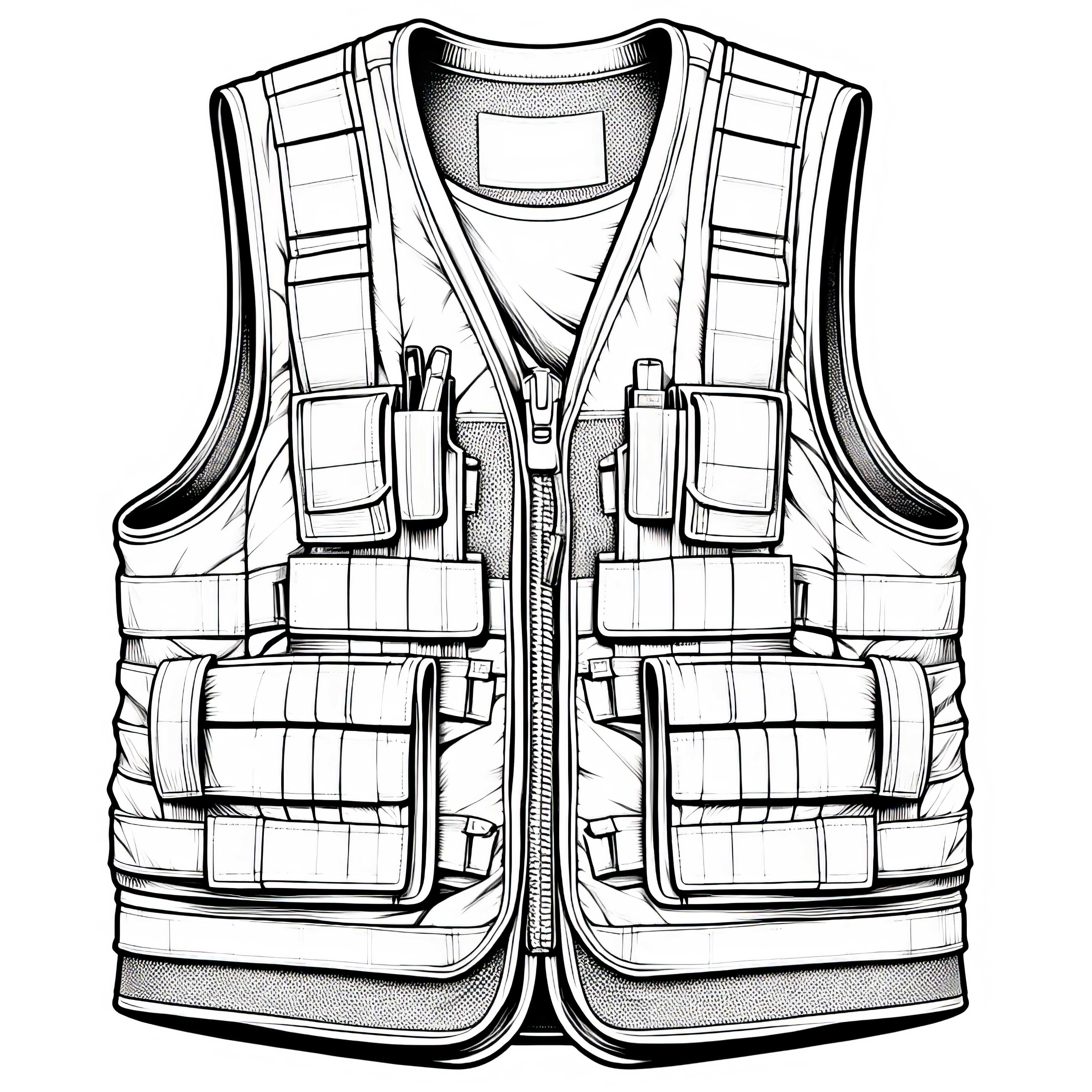 Safety vest for construction workers coloring page - Detailed and free