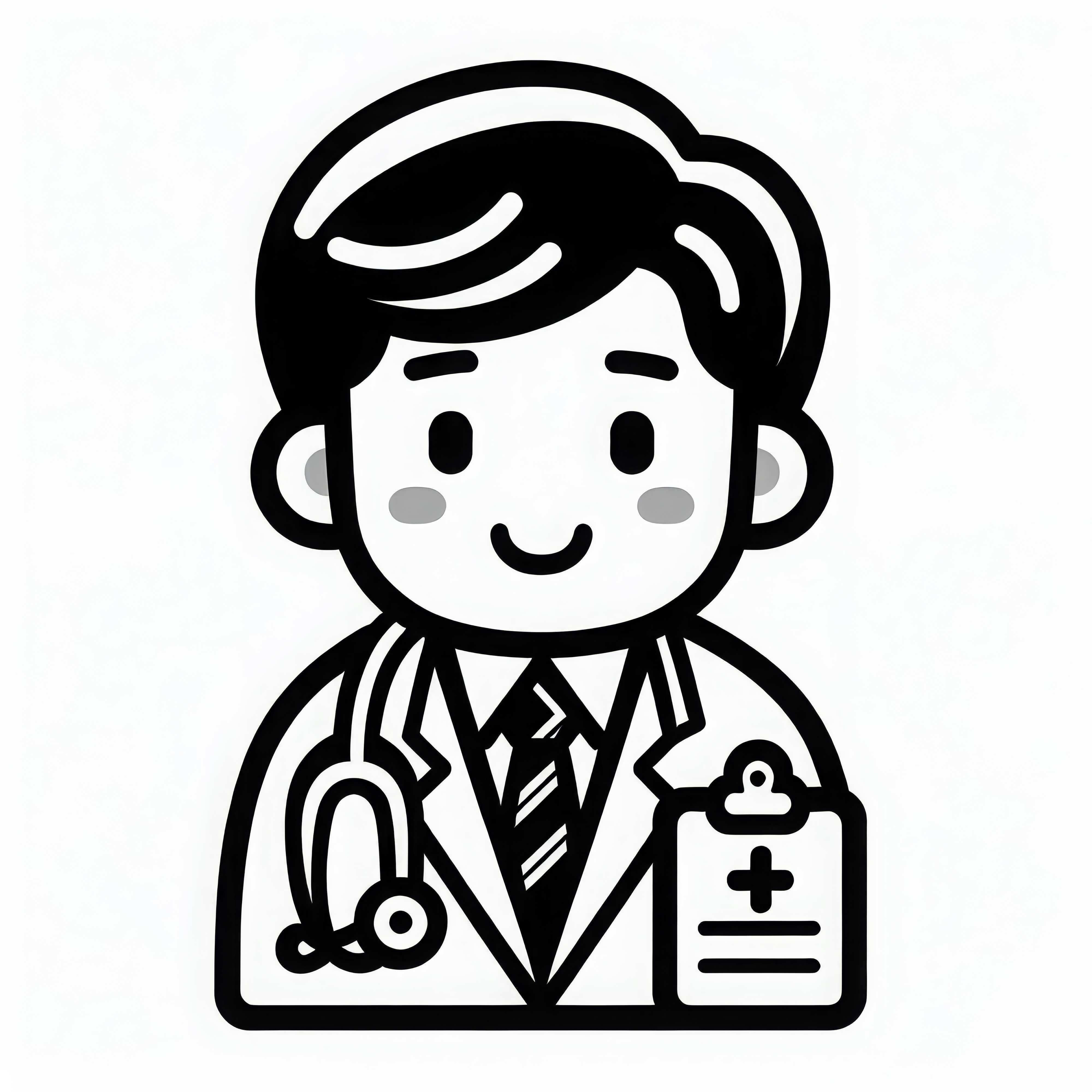 Doctor Coloring Page Simple Free