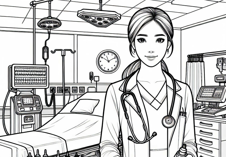 Doctor Coloring Page - Detailed and Free Doctor Coloring Page - Detailed and Free
