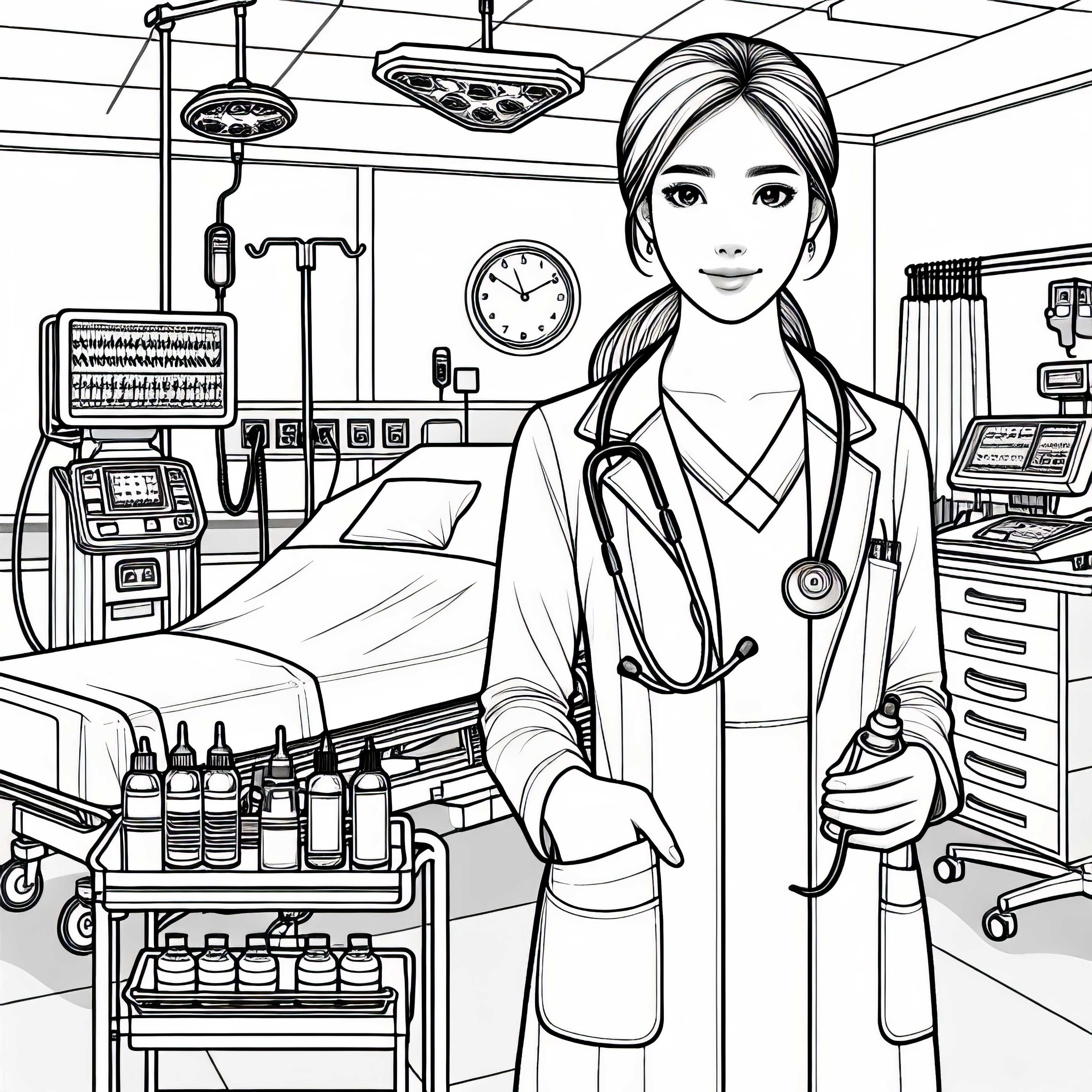 Doctor Coloring Page – Detailed and Free