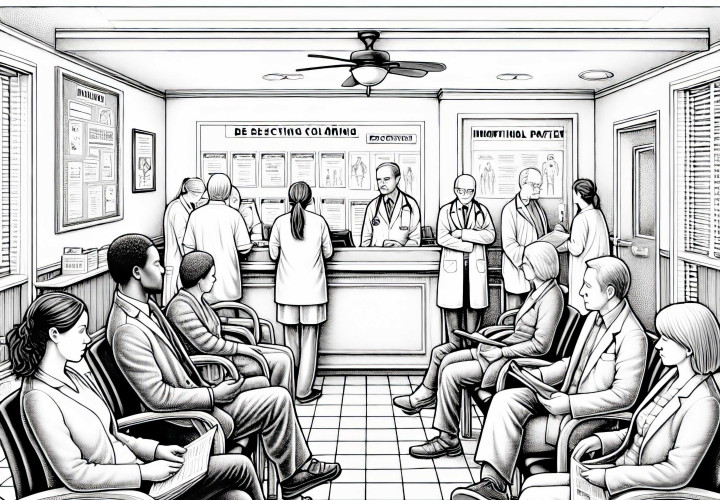 Waiting room at the doctor's coloring page detailed free Waiting room at the doctor's office coloring page detailed free